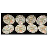 8 Rose Medallion China Plates - 7" Round