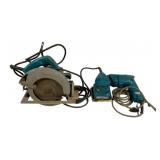 3 Makita Power Tools-Circular Saw, Sander & Drill