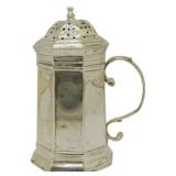 Circa 1750 Jacob Hurd Silver Pepperbox