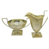 Foster and Co. Sterling Silver Creamer and Sugar
