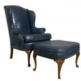 Old Hickory Tannery Leather Chair & Ottoman