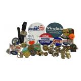 Lot of Assorted Pins & More