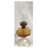 Vintage Oil Lamp - 18.5" Tall