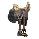 Vintage McClellan Cavalry Saddle w/ Saddlebags