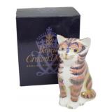 Royal Crown Derby Cat Figurine w/ box