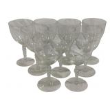 9 Vintage Wine Glasses 7"