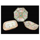 3pc Rose Medallion China - Plate & Soap Dish