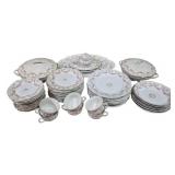 55pc Czechoslovakian Bridal Rose China