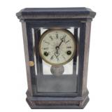 Marble & Glass Cased Mantle Clock - 12 x 9