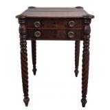 19th Century Sheraton 2 Drawer Work Table