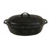 Rare Griswold Cast Iron Oval Roaster w/ Trivet