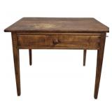 Early Pegged 1 Drawer Tavern Table