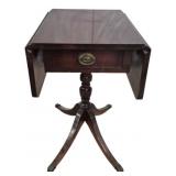 Duncan Phyfe Drop Side 1 Drawer Table