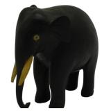 Carved Wood Elephant Figure 2.5x2.5x1