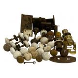 Lot of Assorted Antique Doorknobs & More