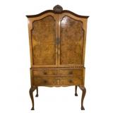 Vintage Burl Walnut Drinks Cupboard