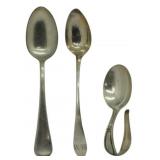 3 Sterling Silver Spoons, Various Makers