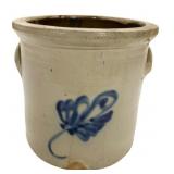 Blue Decorated Antique Crock - 1.5 Gallon