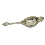 English Kingsway Silver Plate Tea Strainer 6"
