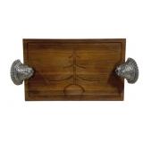 Wooden Turkey Carving Board w/ Detailed Turkey
