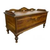 Vintage Carved Lift Top Cedar Chest