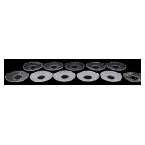 11 Crystal Bobeches 3"