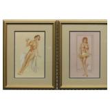 Set of 2 Pin Up Girls by Alberto Vargas