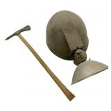 Mining Helmet w/ Headlamp & Pick Axe
