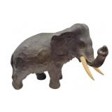 Patinated Bronze Elephant Statue, signed