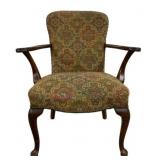 Antique Queen Anne Style Arm Chair