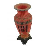 Woven Oriental Vase - 7" Tall