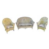 Vintage 3 Piece Wicker Porch Set