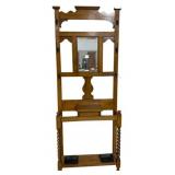 Barley Twist Carved English Hall Tree