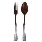 Salad Set with Pewter Handles 11"