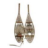 Vintage Wooden Snow Shoes - 42 x 11