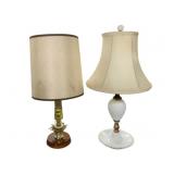 Two Table Lamps - 17", 18" Tall