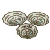 3 Coalport Indian Tree Bowls - 10",9",10" Round