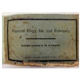 George Washington Funeral Elegy 22nd Feb 1800