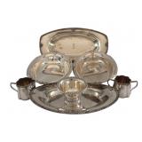 Lot of Silver Plated Platters & More