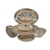 Lot of Silver Plated Platters & More