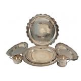 Lot of Silver Plated Platters & More