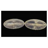 2 Heisey Crystollite Celery & Relish Trays