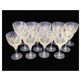 13 Tiffin Wine Glasses - 6.5' Tall