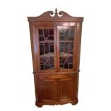 Vintage Mahogany Corner Cabinet