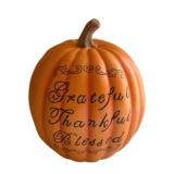 Ceramic Pumpkin Decoration - 8 x 7