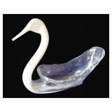 Art Glass Swan - 10 x 10 x 4