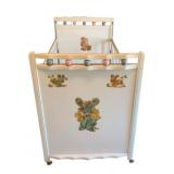 Vintage Wooden Crib w/ Bedding - 31 x 54 x 43