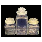 3 Glass Jars - 12', 7', 4' Tall
