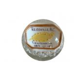 Reidsville NC Centennial Glass Paperweight