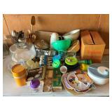 Lot of Assorted Kitchenware, Cake Plate & More